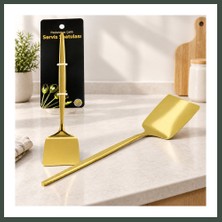 Bezos Altın Renk Metal Servis Spatula Nhr