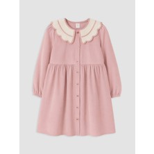 Lc Waikiki Yeni Sezon Pembe Bebe Yaka Kız Çocuk Elbise