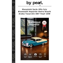 Masaüstü Şarkı Ofis Için Bluetooth Hoparlör Retro Klasik Araba Tasarımlı D87 Yeşil 10W