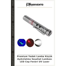 Premium Yedek Lamba Küçük Aydınlatma Seyahat Lambası LED Cep Feneri Uv Lazer