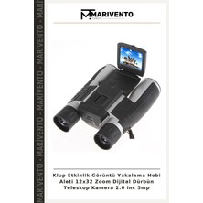Klup Etkinlik Görüntü Yakalama Hobi Aleti 12X32 Zoom Dijital Dürbün Teleskop Kamera 2.0 Inc 5mp