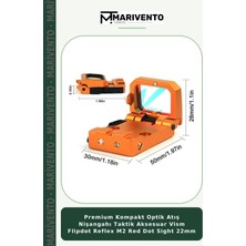 Premium Kompakt Optik Atış Nişangahı Taktik Aksesuar Vism Flipdot Reflex M2 Red Dot Sight 22MM