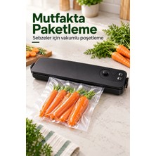 Ersert Ers Vakum Makinesi Isı Ile Poşet Kapatma Özellikli Siyah