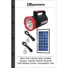 Özel Seri Garaj Işığı Işıldak Seyyar Lamba Güneş Enerjili LED Ampul Fener Taşınabilir Işık