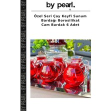 Özel Seri Çay Keyfi Sunum Bardağı Borosilikat Cam Bardak 6 Adet