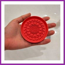 Bezos 3D Baskı Makyaj Fırçası Temizleme Pedi - Desenli Aparat-Kırmızı BEZ10
