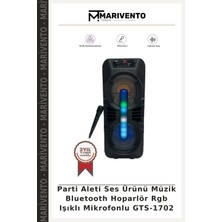 Parti Aleti Ses Ürünü Müzik Bluetooth Hoparlör Rgb Işıklı Mikrofonlu GTS-1702