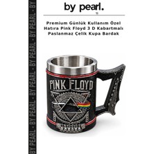 Premium Günlük Kullanım Özel Hatıra Pink Floyd 3 D Kabartmalı Paslanmaz Çelik Kupa Bardak