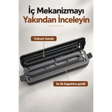 Ersert Ers Poşet Ağzı Kapatma ve Vakumlama Makinesi Siyah