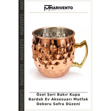 Özel Seri Bakır Kupa Bardak Ev Aksesuarı Mutfak Dekoru Sofra Düzeni
