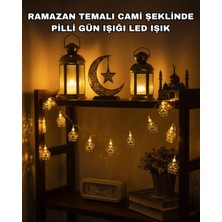 Ersert Ers Ramazan ve Bayram Dekoratif LED Işık Cami Figürlü Sıcak Sarı Aydınlatma