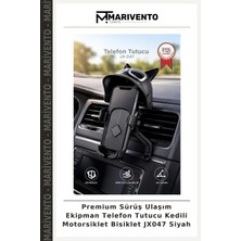 Premium Sürüş Ulaşım Ekipman Telefon Tutucu Kedili Motorsiklet Bisiklet JX047 Siyah