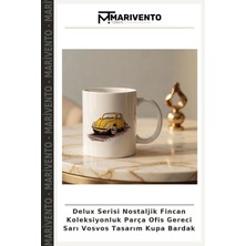 Delux Serisi Nostaljik Fincan Koleksiyonluk Parça Ofis Gereci Sarı Vosvos Tasarım Kupa Bardak