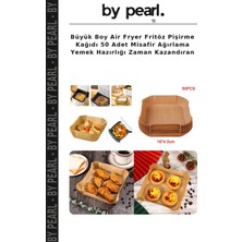 Büyük Boy Air Fryer Fritöz Pişirme Kağıdı 50 Adet Misafir Ağırlama Yemek Hazırlığı Zaman Kazandıran