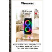 Özel Üretim Cihaz Genç Masaüstü Bluetooth Hoparlör Telefon Tutacaklı KTS-1296 Siyah