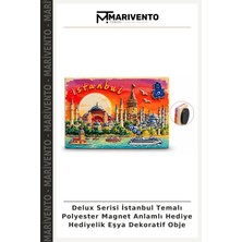 Delux Serisi Istanbul Temalı Polyester Magnet Anlamlı Hediye Hediyelik Eşya Dekoratif Obje