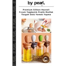 Premium Silikon Hazneli Fırçalı Yağdanlık Pratik Mutfak Tezgah Üstü Yemek Yapma