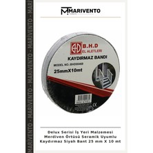 Delux Serisi Iş Yeri Malzemesi Merdiven Örtüsü Seramik Uyumlu Kaydırmaz Siyah Bant 25 mm x 10 mt