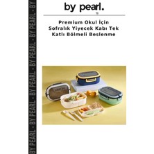Premium Okul Için Sofralık Yiyecek Kabı Tek Katlı Bölmeli Beslenme