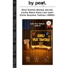 Özel Üretim Notluk Akrilik Levha Neon Pano LED Işıklı Çizim Boyama Tahtası LWB01