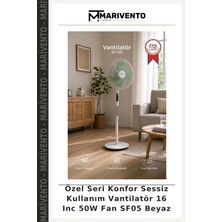 Özel Seri Konfor Sessiz Kullanım Vantilatör 16 Inc 50W Fan SF05 Beyaz