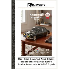 Özel Seri Seyahat Araç Cihazı Bluetooth Hoparlör Retro Araba Tasarımlı WS-596 Siyah