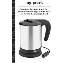 Premium Seyahat Aleti Gezi Ürünü Günlük Eşya Sinbo Araç Içi Kettle Paslanmaz Çelik