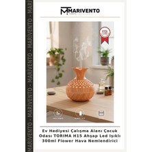 Ev Hediyesi Çalışma Alanı Çocuk Odası Torıma H15 Ahşap LED Işıklı 300ML Flower Hava Nemlendirici