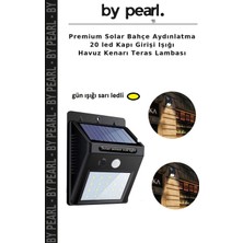Premium Solar Bahçe Aydınlatma 20 LED Kapı Girişi Işığı Havuz Kenarı Teras Lambası