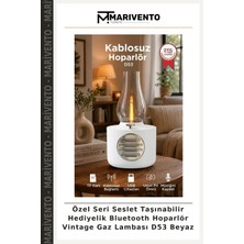 Özel Seri Seslet Taşınabilir Hediyelik Bluetooth Hoparlör Vintage Gaz Lambası D53 Beyaz