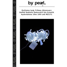 Kutlama Işığı Yılbaşı Aksesuarı Şeffaf Kablolu Dekoratif Şık Estetik Aydınlatma 10M 100 LED MZ171