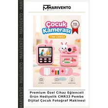 Premium Özel Cihaz Eğlenceli Ürün Hediyelik CMR33 Pembe Dijital Çocuk Fotoğraf Makinesi