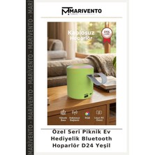 Özel Seri Piknik Ev Hediyelik Bluetooth Hoparlör D24 Yeşil