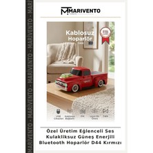 Özel Üretim Eğlenceli Ses Kulakliksuz Güneş Enerjili Bluetooth Hoparlör D44 Kırmızı