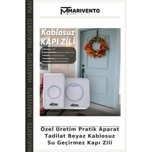 Özel Üretim Pratik Aparat Tadilat Beyaz Kablosuz Su Geçirmez Kapı Zili