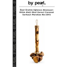 Özel Üretim Eğlence Aksesuarı Ritim Aleti Okul Gereci Coconat Sarkaçlı Marakas NO:1041