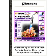 Premium Ayarlanabilir Alev Pürmüz Başlığı Hızlı Isıtıcı Kamp Gereci Ateşleyici