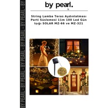 String Lamba Teras Aydınlatması Parti Süslemesi 11M 100 LED Gün Işığı Solar Mz-66 ve MZ-321