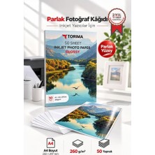 Ofis Gereci Resim Çıktısı Foto Çıktı Fotoğraf Kağıdı A4 Parlak 260 gr 21X30 Glossy 50 Sayfa