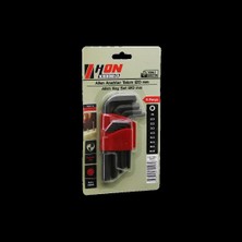Ersert Ers 9 Parça Kısa Düz 120MM Alyan Anahtar Takımı (Siyah)