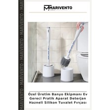 Özel Üretim Banyo Ekipmanı Ev Gereci Pratik Aparat Deterjan Hazneli Silikon Tuvalet Fırçası