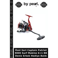 Özel Seri Captain Patriot 9000 Surf Makine 6+1 Bb Deniz Erkek Hediye Balık