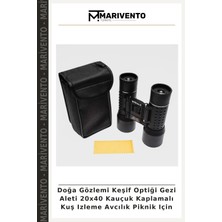 Doğa Gözlemi Keşif Optiği Gezi Aleti 20X40 Kauçuk Kaplamalı Kuş Izleme Avcılık Piknik Için