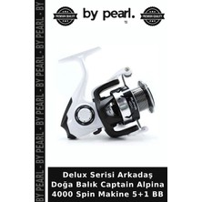Delux Serisi Arkadaş Doğa Balık Captain Alpina 4000 Spin Makine 5+1 Bb