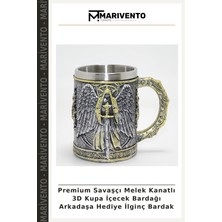 Premium Savaşçı Melek Kanatlı 3D Kupa Içecek Bardağı Arkadaşa Hediye Ilginç Bardak