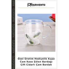 Özel Üretim Hediyelik Kupa Cam Kase Şölen Bardağı Çift Cidarlı Çam Bardak
