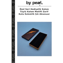 Özel Seri Hediyelik Kalem Tüylü Kalem Motifli Zarif Kutu Kalemlik Şık Aksesuar
