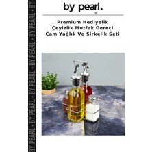 Premium Hediyelik Çeyizlik Mutfak Gereci Cam Yağlık ve Sirkelik Seti