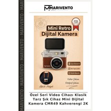 Özel Seri Video Cihazı Klasik Tarz Şık Cihaz Mini Dijital Kamera CMR49 Kahverengi 2k