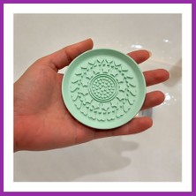 Bezos 3D Baskı Makyaj Fırçası Temizleme Pedi - Desenli Aparat-Mint BEZ10